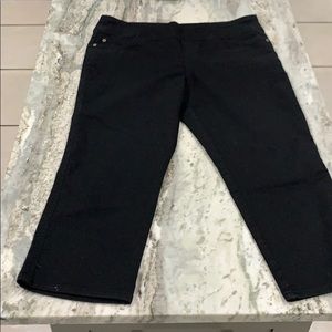 Intro casual stretch black crop leggings 10